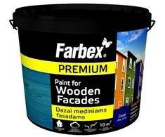 Dažai mediniams fasadams FARBEX, balti, 1.2kg