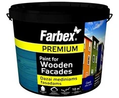 Dažai mediniams fasadams FARBEX, balti, 12 kg