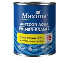 Gruntas emalė 3 in 1 "Anticor Aqua" MAXIMA pilka, 0,9kg