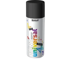 Universali aerozolinė emalė BIODUR, juoda RAL9005, 400 ml