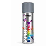 Universali aerozolinė emalė BIODUR, pilka matinė RAL7046, 400 ml