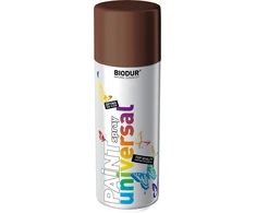 Universali aerozolinė emalė BIODUR, ruda RAL8011, 400 ml