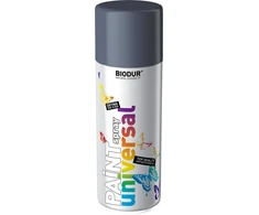 Universali aerozolinė emalė BIODUR, tamsiai pilka RAL7024, 400 ml