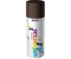 Universali aerozolinė emalė BIODUR, tamsiai ruda RAL8017, 400 ml