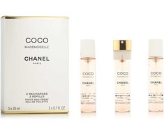 Chanel Coco Mademoiselle Eau De Toilette 3x EDT Purškiklis Refill 20Ml - Twist and Purškiklis - Purse Purškiklis kvepalai