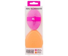 Real Techniques Miracle 2-In-1 Powder Puff Aplikatorius 1ml makiažo aplikatorius Moterims