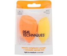 Real Techniques Miracle Complexion Sponge + Maskuoklis Sponge Duo Aplikatorius 1ml makiažo aplikatorius Moterims