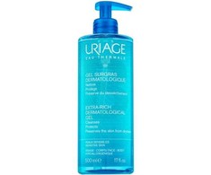 Uriage Dermatological Extra-Rich Gel Gelinis prausiklis 500ml dermatologinis valomasis veido gelis