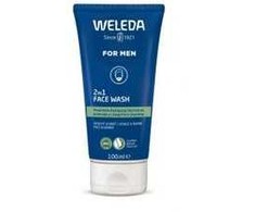 Weleda For Men 2in1 Face Wash Gelinis prausiklis 100ml dermatologinis valomasis veido gelis Vyrams