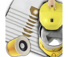 10x Dulkių siurblio maišeliai Karcher WD 3 WD3 WD2 WD 6 SE 4001 V17, 10vnt.