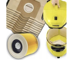 10x Dulkių siurblio maišų ir filtro rinkinys Karcher WD2/WD3/MV3, 10vnt.
