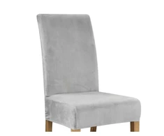 Kėdės užvalkalas - pilka velvet Ruhhy 22979