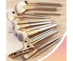 18x Profesionalių makiažo šepetėlių rinkinys BeautyPro, 18 vnt.
