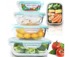Lunchbox Stikliniai maisto indai GlassFresh, 4 dalių