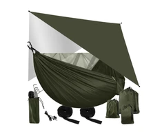 Trizand Turistinis hamakas su brezentu ir tinkleliu nuo uodų 260x140 cm