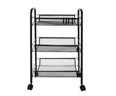 Bestway ISO TRADE Mobilus virtuvės stovas Ruhhy 24749 - juodas, 3 lygiai, 7kg