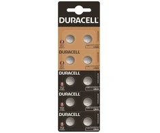10x Duracell šarminių HSDC G13 / LR44 / A76 / L1154 / 157 baterijų.