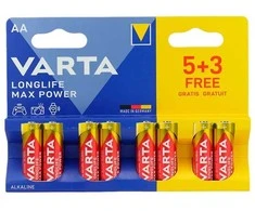 8 x AA / LR6 Varta Max Power 4706 šarminės baterijos (Max Tech)