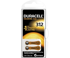 Baterijos klausos aparatui Duracell 312, 6vnt