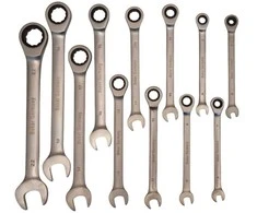 Beker Raktų su terkšle komplektas 12vnt., 6-22mm, Cr-V.