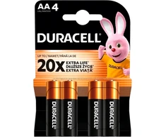 Duracell (20X) AA / LR6 šarminės baterijos, 4 vnt.