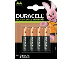 Duracell AA R6 1300mAh įkraunami elementai, 4vnt.