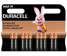 Duracell AAA / LR03 šarminės baterijos, 10 vnt.