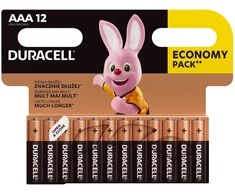 Duracell AAA / LR03 šarminės baterijos, 12 vnt.