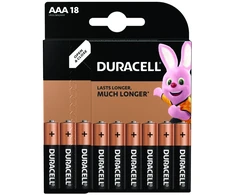 Duracell AAA / LR03 šarminės baterijos, 18 vnt.