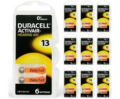 Duracell Activair 13 PR48, 1.45V elementai klausos aparatams, 60 vnt.