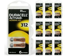 Duracell Activair 312, 1.45V elementai klausos aparatams, 60 vnt.