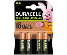 Duracell Rechargeable Accu Stay Charged 2500mAh HR6 AA (LR6), 4 vnt. akumuliatoriai.