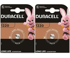Elementai Duracell CR1220, 3V, 2vnt.