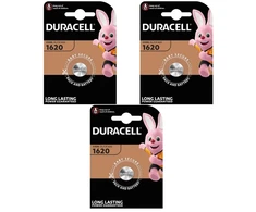 Elementai Duracell CR1620, 3V, 3vnt.