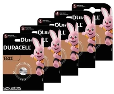 Elementai Duracell CR1632, 3V, 5vnt.