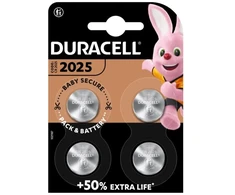 Elementai Duracell CR2025, 3V, 4vnt.
