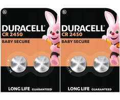 Elementai Duracell CR2450, 3V, 4vnt.