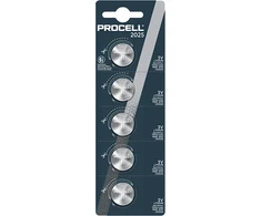 Elementai Duracell Procell CR2025, 3V, 5vnt.