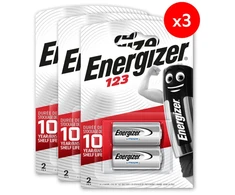 Elementai Energizer CR123 , 6vnt, 3V