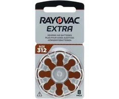 Elementai klausos aparatams Rayovac Extra PR41 312, 8 vnt.