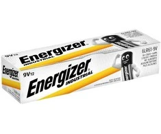Energizer Industrial 6LR61 9V 12vnt. šarminių baterijų.