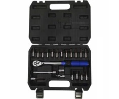 Falon Tech Dinamometrinis raktas 1/4″ 5-25 Nm 21 ​​vnt. rinkinys.