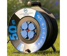 Falon Tech Elektros ilgintuvas ant ritės – 4 lizdai, 50 metrų, 3×2,5 mm²