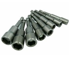 Falon Tech Galvučių-antgalių su magnetų rinkinys suktukui 8vnt, 1/4″ 5-13mm.