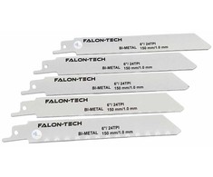 Falon Tech Pjūkliukai stumdomam siaurapjūkliui metalui 5vnt. 150mm.