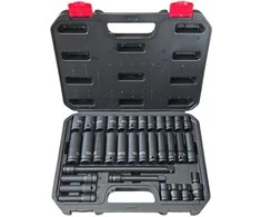 Falon Tech Smūginių galvučių rinkinys, ilgos/trumpos 1/2″, 8-24mm, ilgintuvai, 18 vnt.