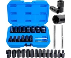 Falon Tech Smūginių galvučių rinkinys sugadintiems varžtams 8-27mm, 3/8″, 1/2″, 16vnt.