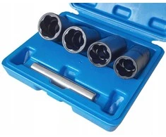 Falon Tech Sugadintų varžtų išsukėjų rinkinys 5vnt., 17-22mm.