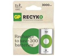 GP Battery GP ReCyko D/R20 Ni-MH 3000mAh talpos 2vnt. akumuliatoriai.