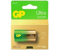 GP Battery GP Ultra Alkaline G-TECH LR20/D 1.5V šarminiai elementai 2vnt.